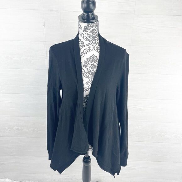 WILT Fly Away Angled Hem Open Front Cotton Cardigan - Picture 4 of 11